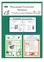 Vorschau - Arbeitsblätter - Materialpaket- Forscherhefte Fische, Amphibien, Reptilien - Deckblatt