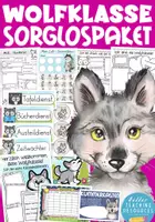 Vorschau - Arbeitsblätter - Wolfklasse Klassentier Wolf Sorglospaket XXL Materialpaket - Deckblatt