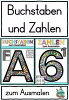 Vorschau - Mal- und Bastelvorlagen - Buchstaben und Zahlen zum Ausmalen - Deckblatt
