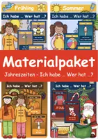 Vorschau - Spiele - MATERIALPAKET Jahreszeiten - Ich habe ... Wer hat ...? (Lesespiele) - Deckblatt