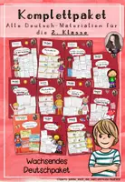 Vorschau - Arbeitsblätter - Komplettpaket: Deutsch (2. Klasse) - Deckblatt