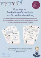 Vorschau - Arbeitsblätter - Doppelpack: Zwei Alltags-Olympiaden zur Schreibvorbereitung - Deckblatt