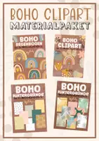 Vorschau - selbst erstellte Cliparts/Grafiken - “Boho Cliparts“ Materialpaket - Deckblatt