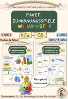 Vorschau - Spiele - Paket: Zuordnungs-Spiele "Minimonster" von KiTa bis GS - Deckblatt