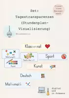 Vorschau - Fördermaterial/Inklusion - Set: Stundenpläne - Deckblatt