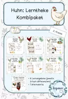 Vorschau - Unterrichtsreihen - Lerntheke Huhn | Materialpaket Kombipaket - Deckblatt