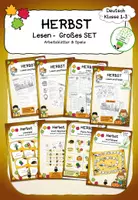 Vorschau - Spiele - GROßES SET - Herbstliches Lesen + Spiele - ab Klasse 1 - Deckblatt