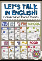 Vista previa - Hojas de trabajo - LET'S TALK IN ENGLISH! - Conversation Board Games MEGA BUNDLE - Portada