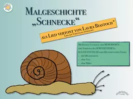 Vorschau - Mal- und Bastelvorlagen - Malgeschichte / rhythmisches Zeichnen „SCHNECKE“ (Hoch- & Querformat) - Deckblatt