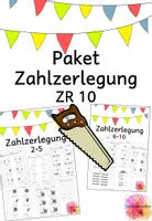 Vorschau - Arbeitsblätter - Zahlzerlegung, Zahlenhäuser, Schüttelbox, Sparpaket - Deckblatt