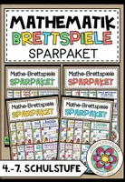 Vorschau - Arbeitsblätter - MATHEMATIK BRETTSPIELE - Sammlung für die 4.-8. Schulstufe (wachsendes Paket) - Deckblatt