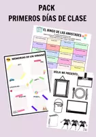 Vista previa - Hojas de trabajo - PACK PRIMEROS DÍAS DE CLASE - Portada