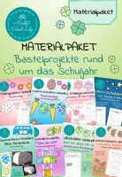 Vorschau - Arbeitsblätter - Bastelprojekte rund um das Schuljahr | Kunst, Vertretungsstunde, Freiarbeit - Materialpaket - Deckblatt