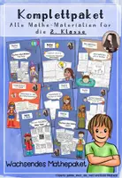 Vorschau - Arbeitsblätter - Komplettpaket: Mathematik (2. Klasse) - Deckblatt