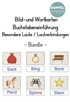 Vorschau - Bildkarten - Materialpaket Bild-und Wortkarten Buchstabeneinführung "Besondere Laute / Lautverbindungen" - Deckblatt