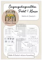 Vorschau - Arbeitsblätter - Paket zur Eingangsdiagnostik 1. Klasse - Deckblatt