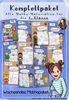 Vorschau - Mal- und Bastelvorlagen - Komplettpaket: Mathematik (1. Klasse) - Deckblatt