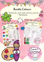 Vista previa - Unidades / Secuencias / Situaciones de Aprendizaje - Inglés - colores (colours) - paquete hojas de trabajo, tarjetas con imagénes - bundle English - Portada