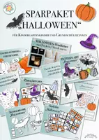 Vorschau - Arbeitsblätter - SPARPAKET „HALLOWEEN“ für Kindergarten- & Grundschulkinder (wachsend*) - Deckblatt