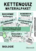 Vorschau - Arbeitsblätter - Materialpaket Kettenquiz Biologie - Ich habe, Wer hat? - Deckblatt