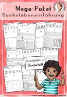 Vorschau - Arbeitsblätter - Buchstabeneinführung Druckschrift A-Z | Mega-Paket Klasse 1 - Deckblatt