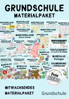 Vorschau - Arbeitsblätter - Materialpaket (mitwachsend) Grundschule Frau Bieku - Deckblatt