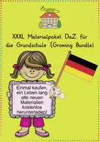 Vorschau - Unterrichtsreihen - DaZ: XXXL Sparpaket - Deutsch - Kl. 1-4 (Wortschatz & Grammatik / wachsend) - Deckblatt