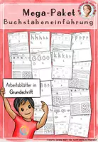 Vorschau - Stationenlernen - Mega-Paket zur Buchstabeneinführung Grundschrift | ABC-Lehrgang - Deckblatt
