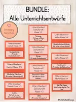 Vorschau - Stundenentwürfe - BUNDLE Referendariat :10 Unterrichtsentwürfe Klasse 1-4 Mathe, Deutsch & SU - Deckblatt