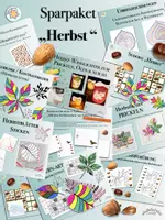 Vorschau - Arbeitsblätter - XXL-SPARPAKET „HERBST“ (umfasst die kompletten Materialpakete „Apfel“, „Herbstfrüchte“, „Herbstblätter“, „Fliegenpilze“, „Drachen“, „Halloween“) - Für Kita- & Grundschulkinder (wachsend*) - Deckblatt