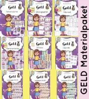 Vorschau - Unterrichtsreihen - Geld Materialpaket Klasse 1-3 | Euro & Cent | Mathematik Grundschule - Deckblatt