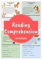 Aperçu - Feuilles d'exercices - Grade 1 Children's Reading Comprehension Worksheets / Feuilles de travail sur la compréhension de la lecture pour les enfants de 1re année - Page de couverture