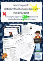 Vorschau - Stundenentwürfe - Materialpaket: Rizzi und Hundertwasser - Deckblatt