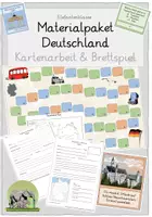 Vorschau - Arbeitsblätter - Materialpaket Deutschland (ABs und Vorschlag für eine Lerntheke mit dem Schwerpunkt Kartenarbeit & Deutschlandbrettspiel) - Deckblatt