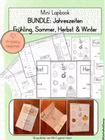 Vorschau - Arbeitsblätter - BUNDLE: Mini Lapbook - Jahreszeiten Frühling, Sommer, Herbst und Winter - Deckblatt