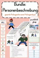 Vorschau - Stundenentwürfe - Bundle: Prüfungsreihe Personenbeschreibung (Unterrichtsreihe und Entwurf) - Deckblatt