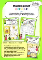 Vorschau - Arbeitsblätter - Materialpaket "GEFÜHLE" - für Bildgeschichten, Reizwortgeschichten, Erlebniserzählungen und Fantasiegeschichten - Deckblatt