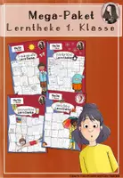 Vorschau - Arbeitsblätter - Lerntheken Klasse 1 Paket | Deutsch Mathe Freiarbeit - Deckblatt