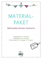 Vorschau - Stundenentwürfe - Materialpaket Mathematik-Karteien Geometrie - Deckblatt