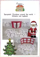 Vorschau - Arbeitsblätter - Sparpaket: Christmas around the world – Lapbook & Infokarten für den Englischunterricht (Landeskunde / Klasse 4) - Deckblatt