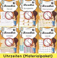 Vorschau - Arbeitsblätter - Uhrzeit - Deckblatt