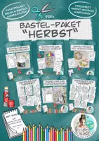Vorschau - Mal- und Bastelvorlagen - XL-Bastel-Paket "Herbst" / Bastelvorlagen Ausmalbilder Malvorlagen - Deckblatt