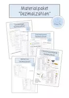 Vorschau - Arbeitsblätter - WACHSENDES Materialpaket - Dezimalzahlen (Tandembögen, Stationenlernen, Rechenspaziergang, Wörterliste, Interactive) - Deckblatt