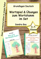 Vorschau - Unterrichtsreihen - Wortspiel und Übungen zum Wortstamm - Materialpaket - Deckblatt