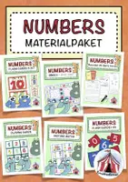 Vorschau - Arbeitsblätter - Großes Materialpaket Numbers – Flash cards, Spiele, Interview, Arbeitsbögen – Englisch - Deckblatt
