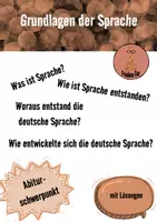 Vorschau - Stundenentwürfe - Materialpaket: Grundlagen der Sprache (Abiturschwerpunkt) - Deckblatt