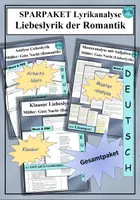 Vorschau - Arbeitsblätter - SPARPAKET Wilhelm Müller Gute Nacht Analyse eines romantischen Liebesgedichtes - als PDF & Word - Deckblatt