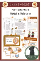 Vorschau - Stundenentwürfe - Lesetandem Herbst & Halloween - MATERIALPAKET - Deckblatt