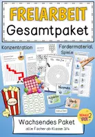 Vorschau - Unterrichtsreihen - FREIARBEIT - Wachsendes Komplettpaket / Spielesammlung - Deckblatt