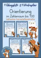 Vorschau - Unterrichtsreihen - Einführung in den Zahlenraum bis 100 Orientierung Zahlenstrahl Hundertertafel Zehner Einer - Deckblatt